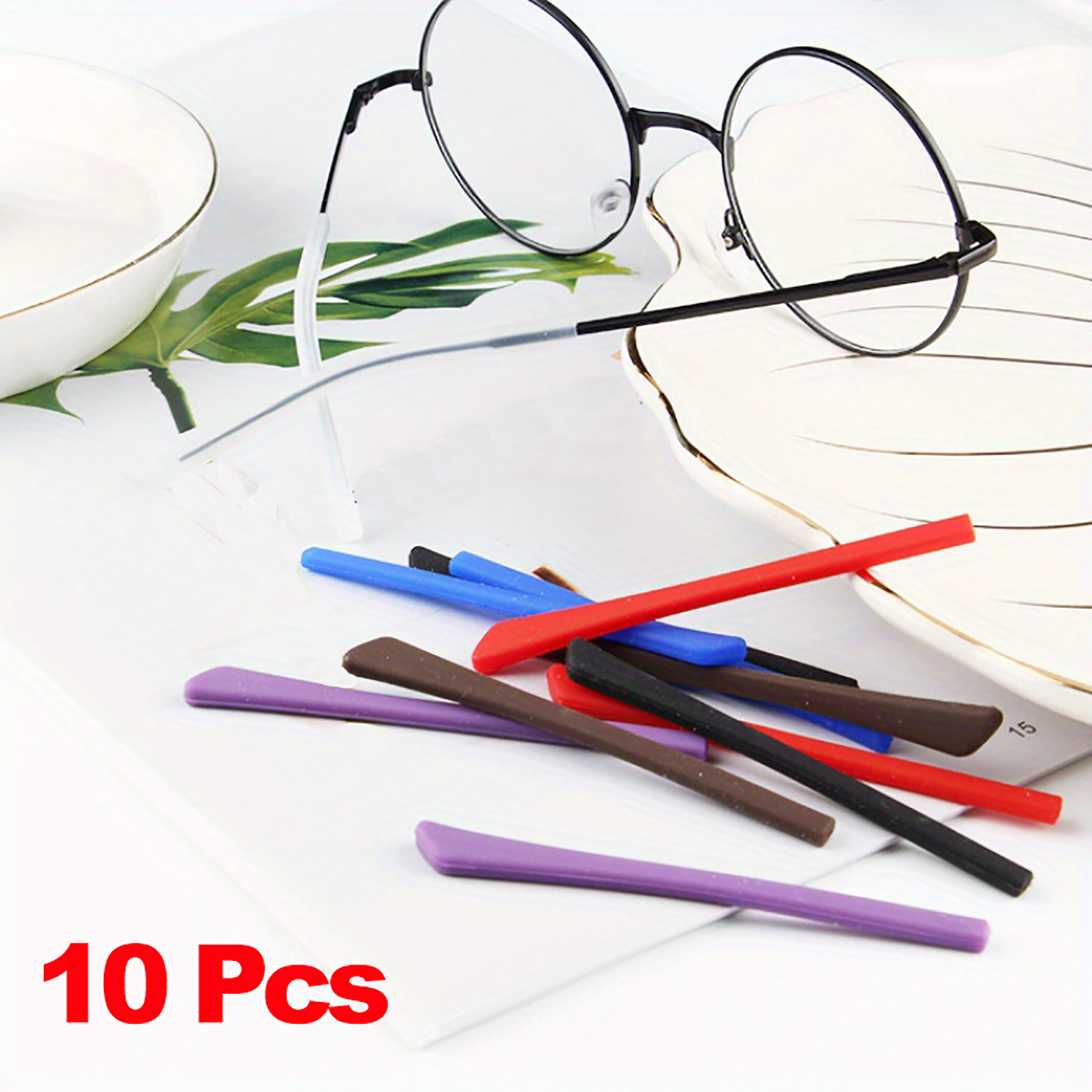 Silicone Ear Tip Replacement - 10pcs Eyeglass Replacement Temples Silicone Glasses