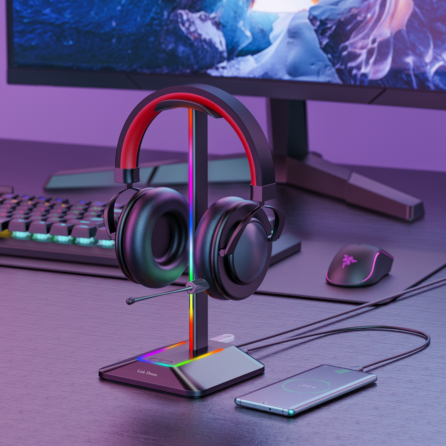 New Bee Z8 RGB Headphones Stan - Headphone Stand Desk incelemesi ve fiyatı