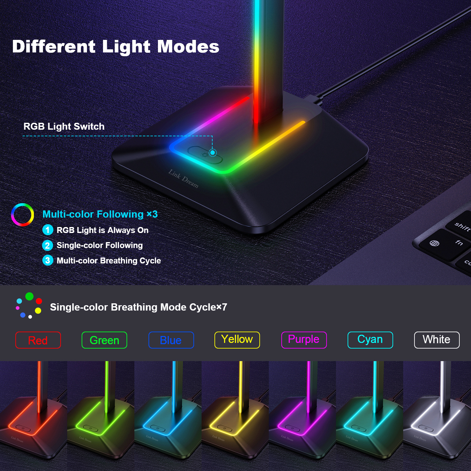 New Bee Z8 RGB Headphones Stan - Headphone Stand Desk incelemesi ve fiyatı