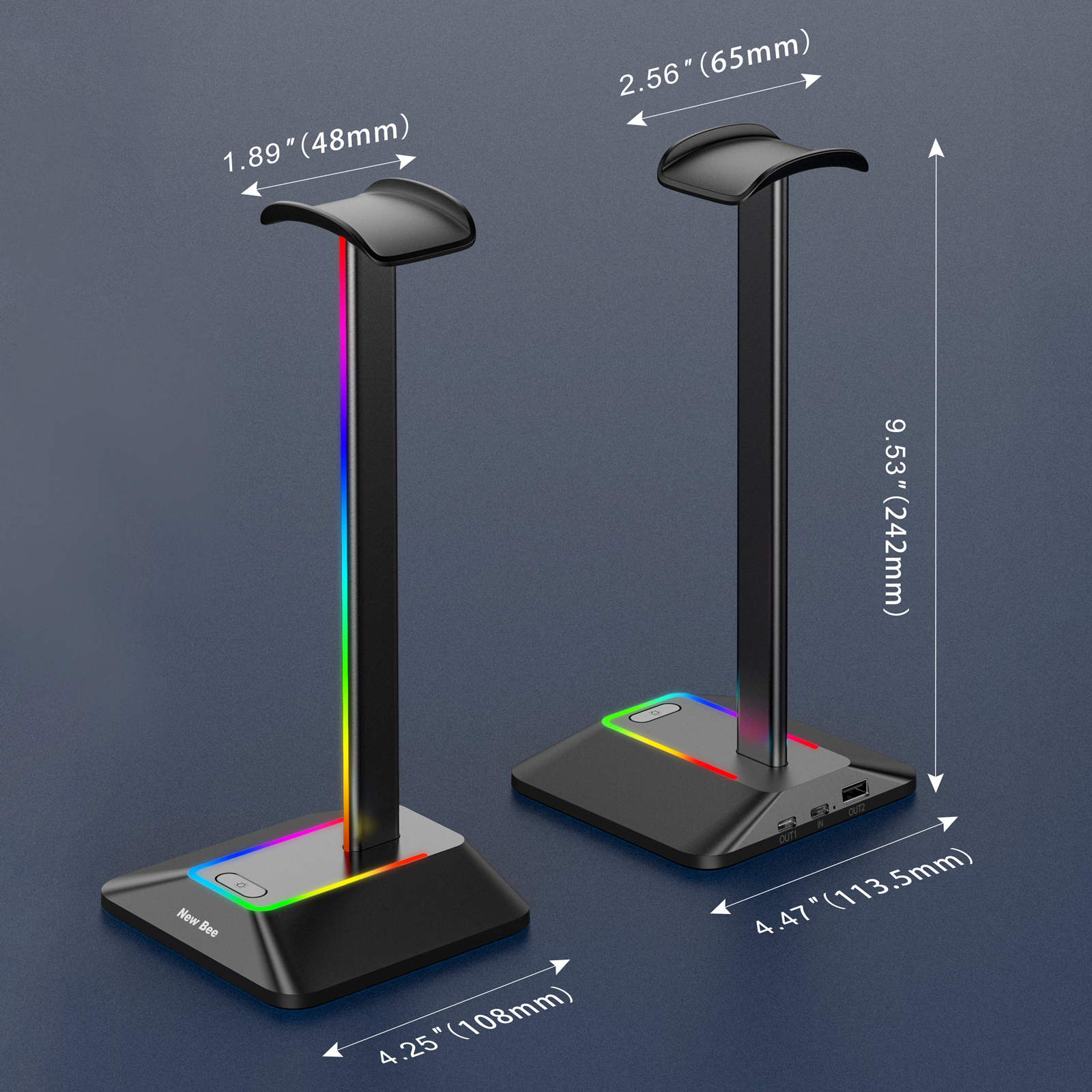 New Bee Z8 RGB Headphones Stan - Headphone Stand Desk incelemesi ve fiyatı