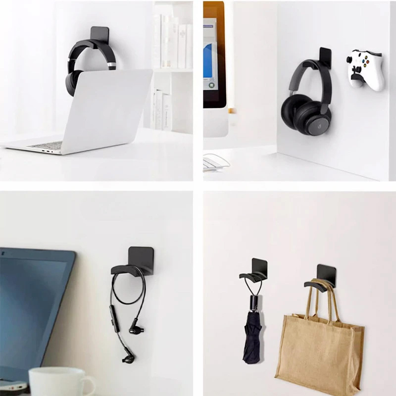 4Pcs Black Adhesive Headphone  - Headphone Stand Desk incelemesi ve fiyatı