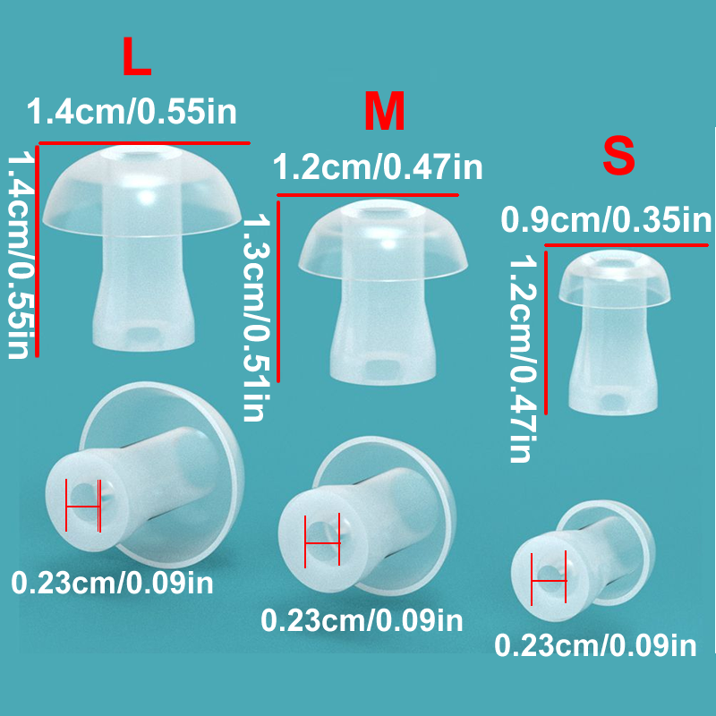100pcs  Ear Cap Cushion for He - Silicone Ear Tip Replacement incelemesi ve fiyatı