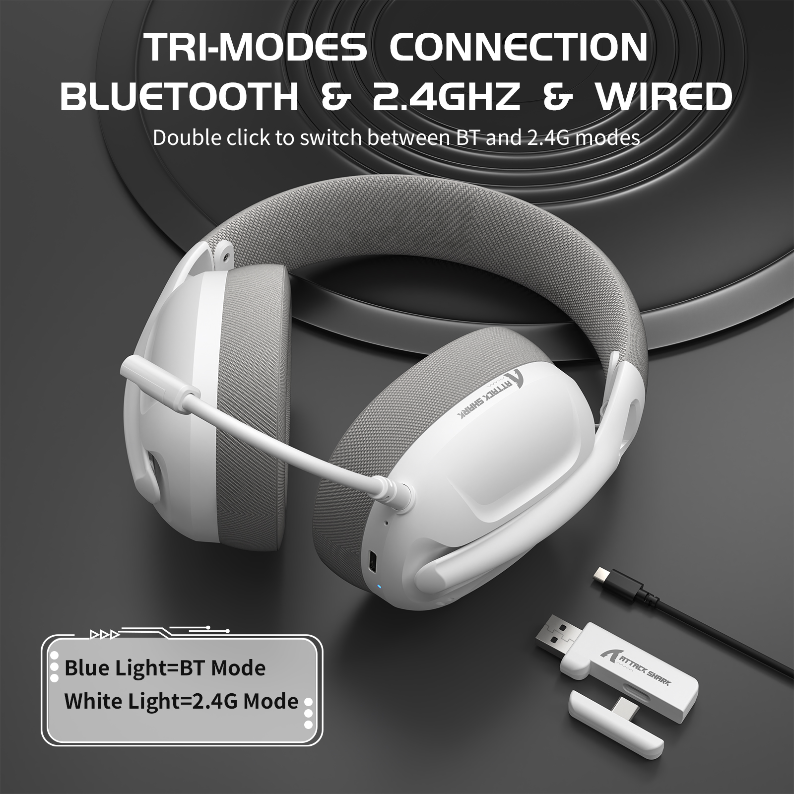 ATTACK SHARK L80 Ultra-Light T - Gaming Headset Rgb incelemesi ve fiyatı