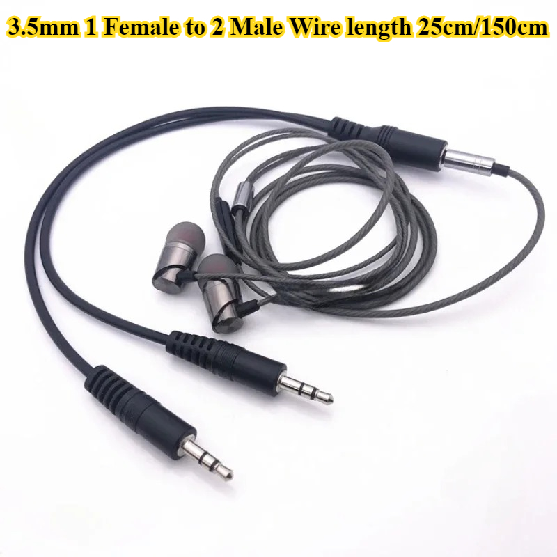 2/5Pcs/lot 3.5mm 1 to 2 Audio  - Earphone Splitter Jack incelemesi ve fiyatı