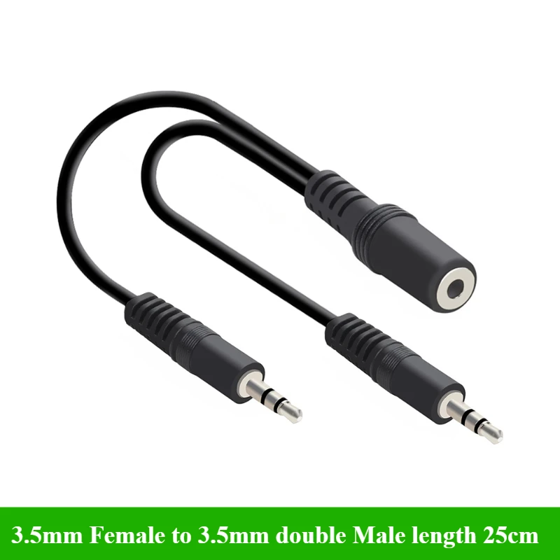 2/5Pcs/lot 3.5mm 1 to 2 Audio  - Earphone Splitter Jack incelemesi ve fiyatı