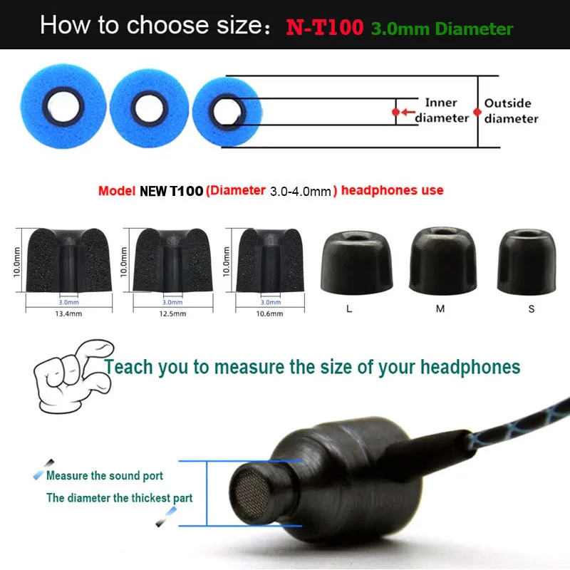 20Pairs ANJIRUI T100 Memory Fo - Earphone Foam Tip incelemesi ve fiyatı