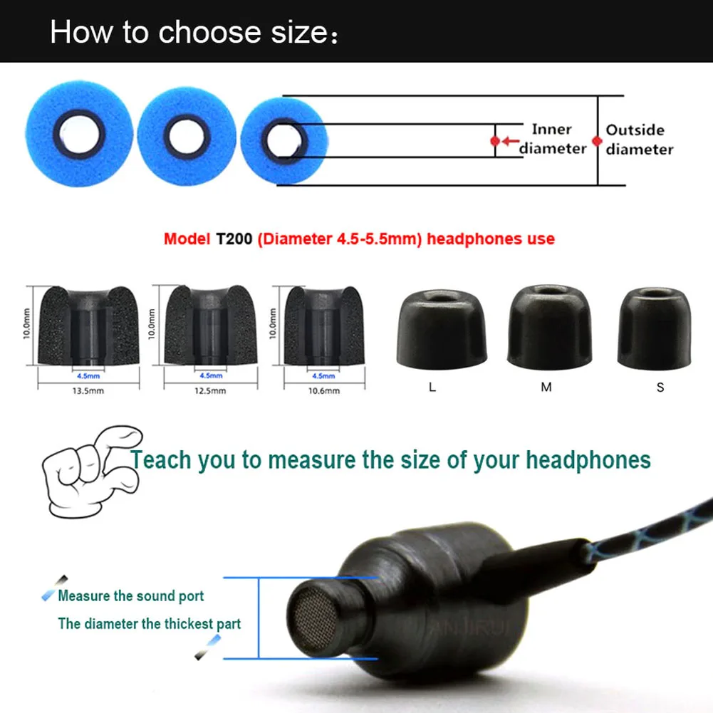 12Pair ANJIRUI Memory Foam Ear - Earphone Foam Tip incelemesi ve fiyatı