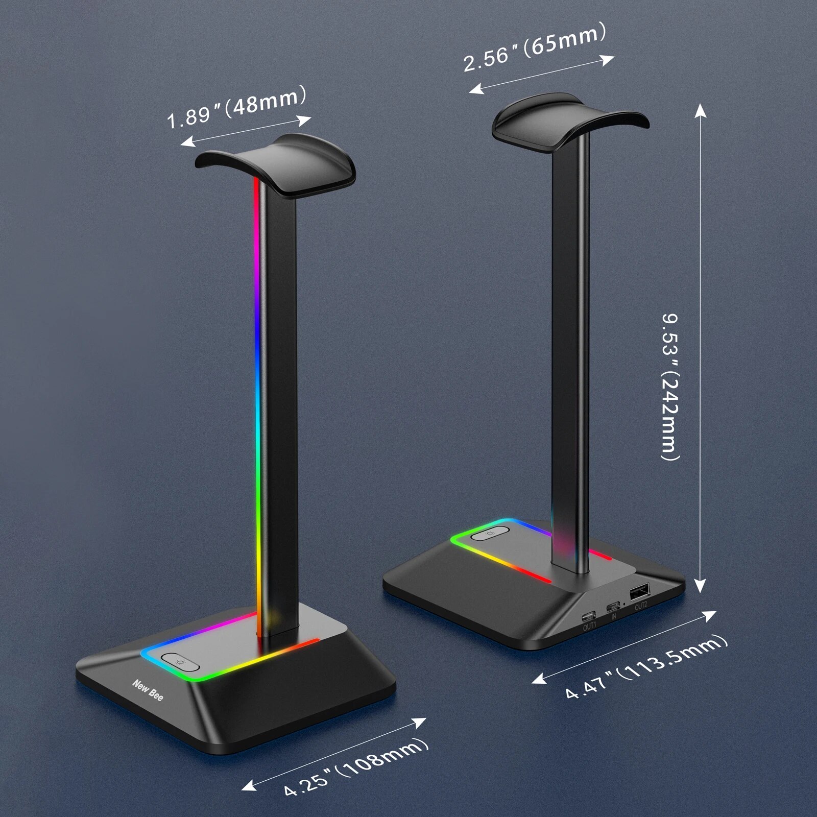 New Bee Z8 RGB Headphones Stan - Headphone Stand Desk incelemesi ve fiyatı