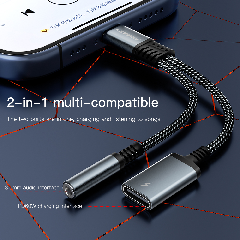 KEYSION 2 in 1 Type C to 3.5mm - Earphone Splitter Jack incelemesi ve fiyatı