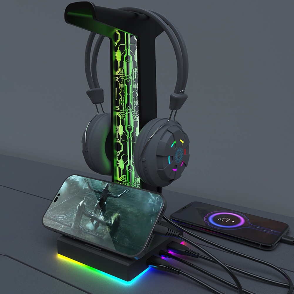 RGB Gaming Headphone Stand Dua - Headphone Stand Desk incelemesi ve fiyatı