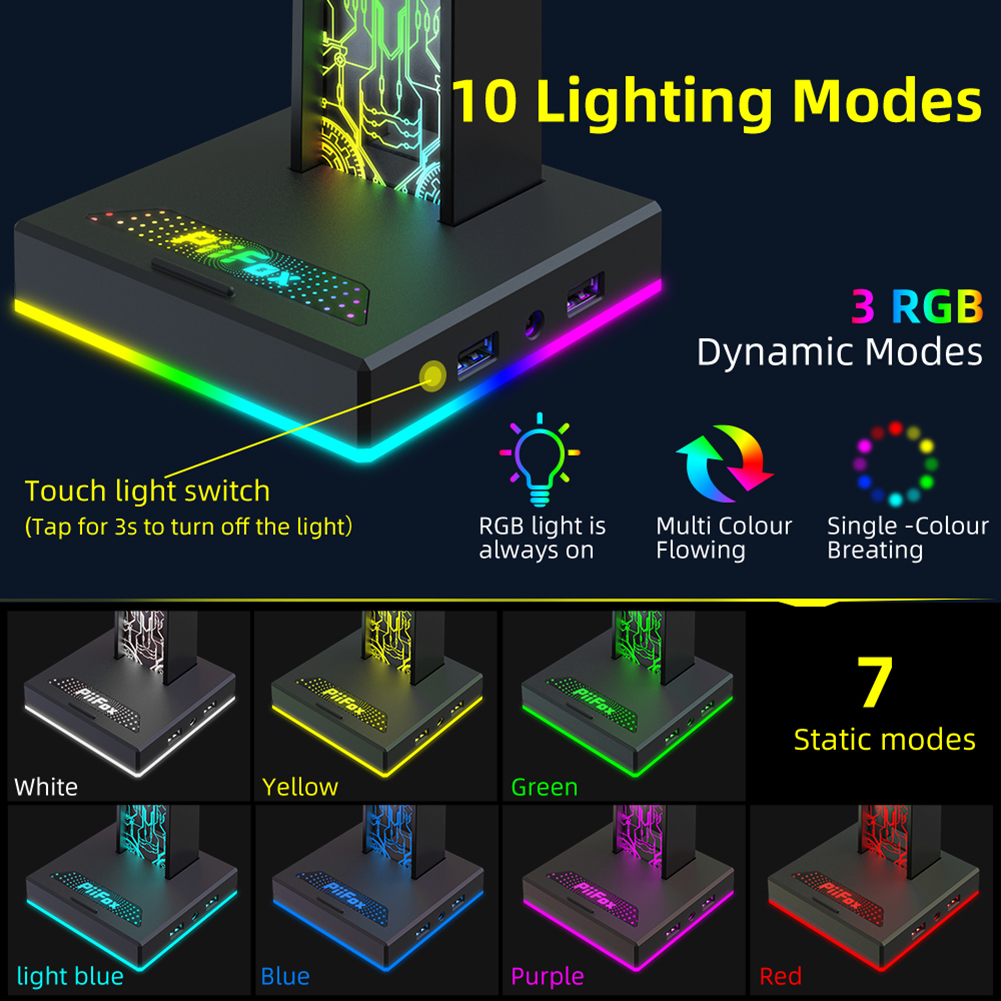 RGB Gaming Headphone Stand Dua - Headphone Stand Desk incelemesi ve fiyatı